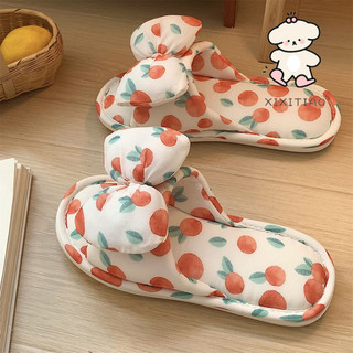 Xixitiao Dép Đi Trong Nhà Bằng Vải Lanh Phù Hợp Cho Mọi Mùa Có Nơ Đế Mềm Thoải Mái