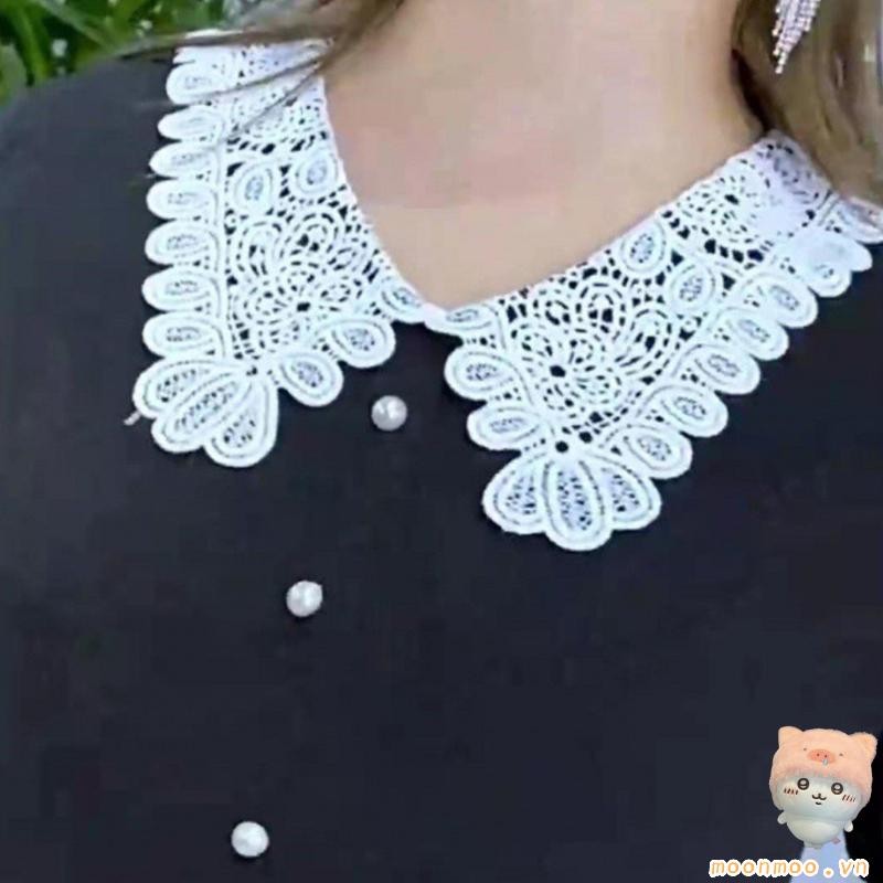 Mặt Trăng Nữ Cổ Giả Trang Trí Vai Cổ Có Thể Tháo Rời Lụa Sữa Cho Hồ Sơ Thấp