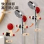 Giá đỡ vòi hoa sen hút tường màu Dopamine đỏ đen 12x11cm
