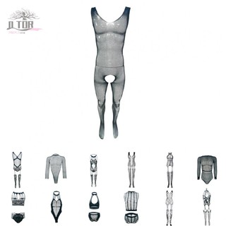 Bộ đồ liền thân nam Sheer Hollow Out với thiết kế lưới cá Đồ lót gợi cảm