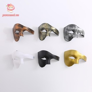 Mặt nạ Pwsend Phantom nửa mặt, Cosplay dày bền, Đạo cụ trang phục Carnival, Nhựa nhẹ sáng tạo
