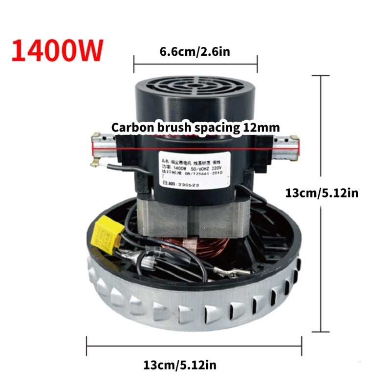 Fol 1400W Máy Hút Bụi Động Cơ Thay Thế Máy Hút Bụi Phần Đường Kính 130mm