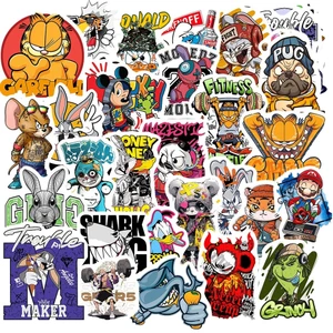 50 Sticker GRAFFITI ĐỘNG VẬT | Chống Nước Sticker Dán Laptop - Điện Thoại - Đàn Guitar - Mũ Bảo Hiểm - Vali | MS: 000373