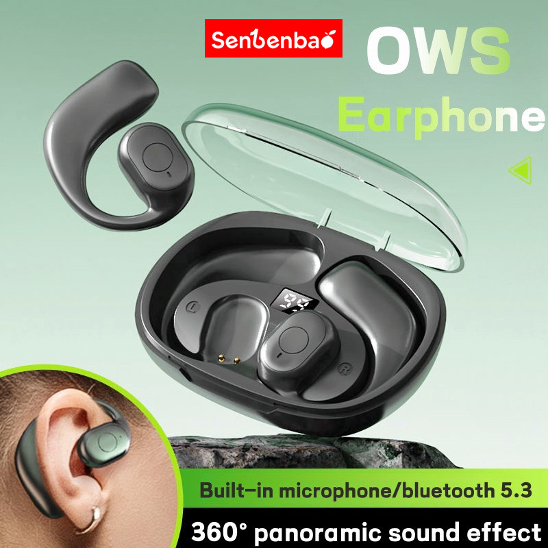 Senbenbao S75 Tai nghe không dây mở tai mới Ows Bluetooth 5.3, Tai nghe không dây, Khử tiếng ồn, Tương thích với Android, Universal.