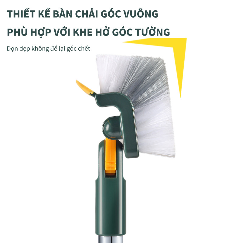 Cây Chà Sàn Nhà Tắm Đa Năng - Chổi Cọ Sàn Và ,Chà Khe Tường Và Khe Hẹp,Cán Dài, Dễ Sử Dụng