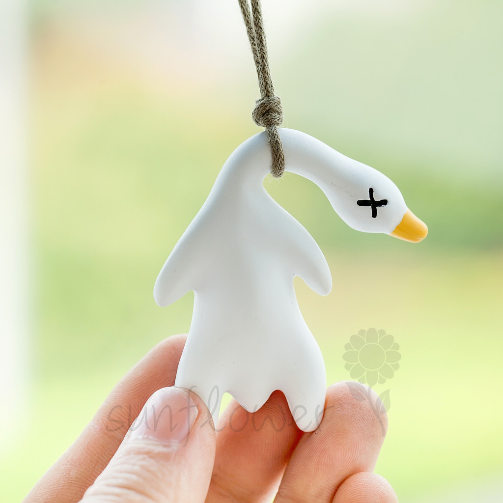 [Hướng dương] Móc Gương Ô Tô Vịt Đổi Màu UV - Cảnh Báo Tia Cực Tím + Mang Lại May Mắn