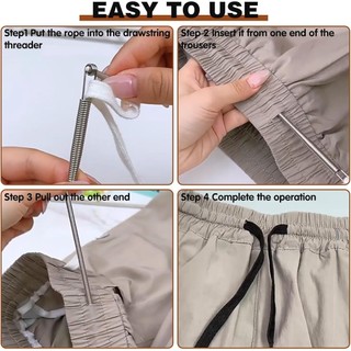 Dụng cụ ren dây rút lò xo có thể uốn cong Dây ren Kẹp áo Hoodie đa năng Dây ren Dây rút Dụng cụ thay thế May tay Dụng cụ ren vòng lò xo cho quần Short ngắn phù hợp dùng trong gia đình xưởng sửa chữa và mang theo tiện lợi