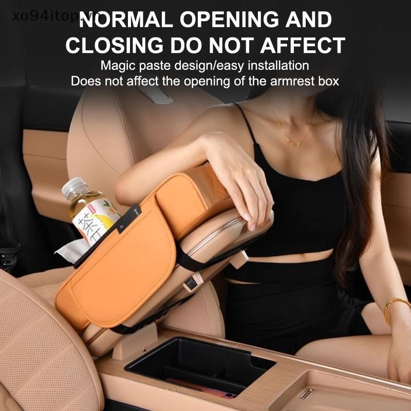 Xoiotop Xe Tay Còn Lại Hộp Đựng Khăn Giấy Xe Tải Xe Trung Tâm Hộp Điều Khiển Mở Rộng Tay Đệm Mềm Khuỷu Tay Hỗ Trợ Giá Đỡ Cốc Tổ Chức Túi VN