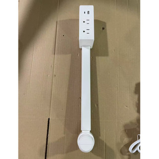 Bộ mở rộng ổ cắm điện COZYNEST, có thể điều chỉnh độ dài xoay 180° Bộ mở rộng ổ cắm điện, Bộ mở rộng ổ cắm điện màu trắng không đục lỗ cho NightStand
