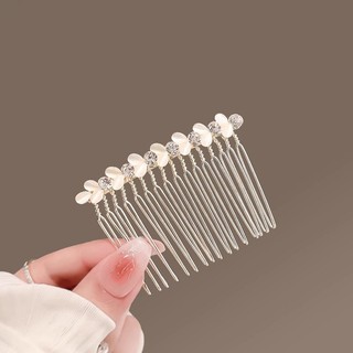 Mauropoli [Sẵn Sàng] Lược Lá Mắt Mèo Tinh Tế Kẹp Tóc Tính Khí, Chèn Lược Lưng Đầu, Gãy Tóc Bên, Kẹp Tóc