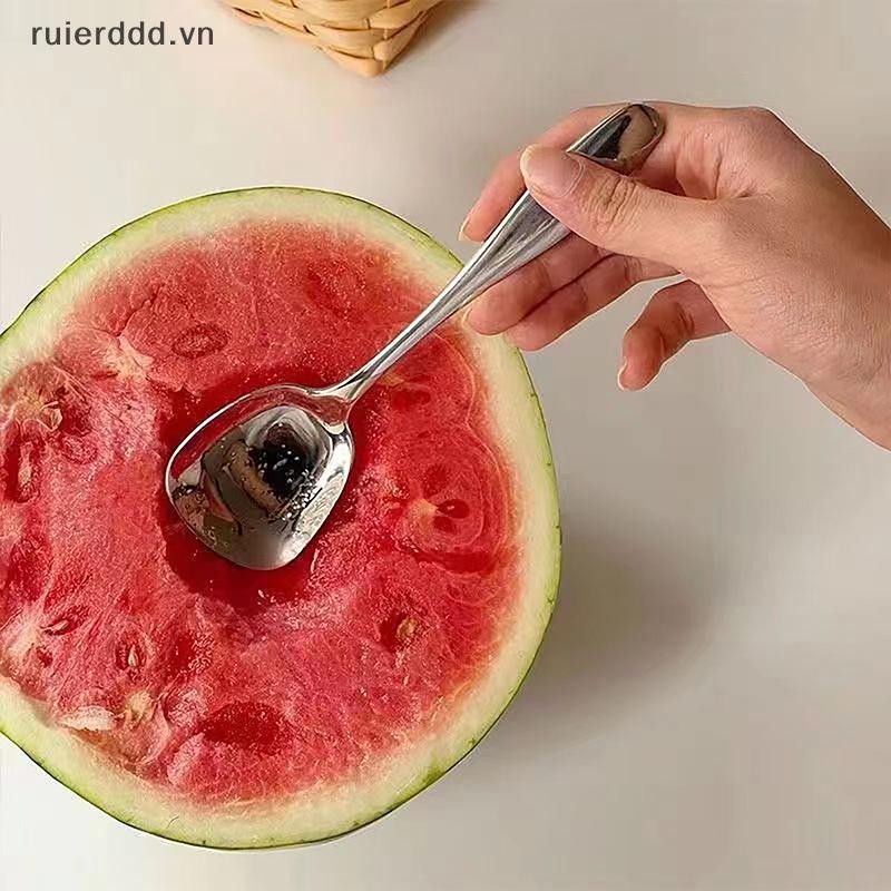 # Ruierdd # 3 Kích Thước Thép Không Gỉ Thìa Nhà Bếp Vuông Lớn Nồi Cơm Đáy Phẳng Cho Món Tráng Miệng Kem Phục Vụ Thìa Bộ Đồ Ăn.