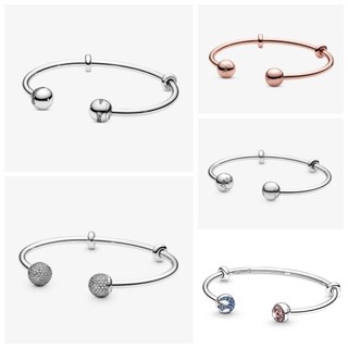 Hàng Spot [Phong Cách Mới 2024] Vòng Tay Mở Cổ Điển Panjia/925DIY Vòng Tay Nữ