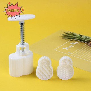 Khuôn Bánh Ngọt Hình Dứa Trái Cây PNPIA, Bao Gồm 1 Khuôn Và 2 Tem, Tự Làm Bấm Tay Bánh Trung Thu Tem, Bánh Đậu Xanh, Khuôn Bánh Quy Boutique