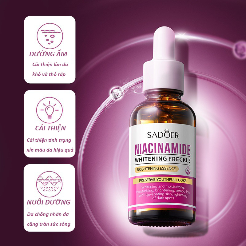 Niacinamide tinh chất làm trắng làm trắng da mặt tinh chất tàn nhang 30ml làm sáng màu da cải thiện sắc tố và đốm đen nu