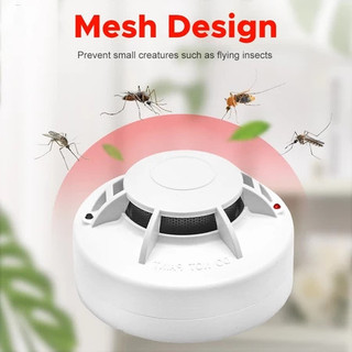 Máy dò khói Cảnh báo cháy Cảm biến quang điện có pin cho gia đình An toàn khách sạn Di động, Báo động lớn, Dễ dàng lắp đặt Độ bền enmdavn