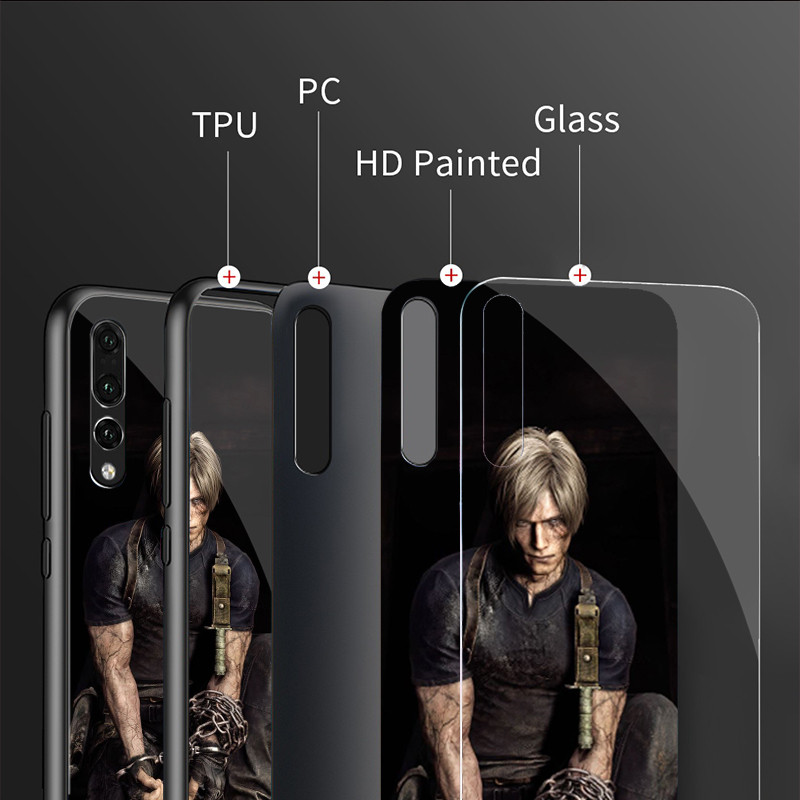 Ốp Điện Thoại Kính Cường Lực Resident Evil Leon Kennedy Cho Samsung Galaxy A10 A14 A16 A25 A35 A22 4G A32 A33 A34 A40 A42 A52 A53 A54 A55 A70 A71 A72 A73 5G