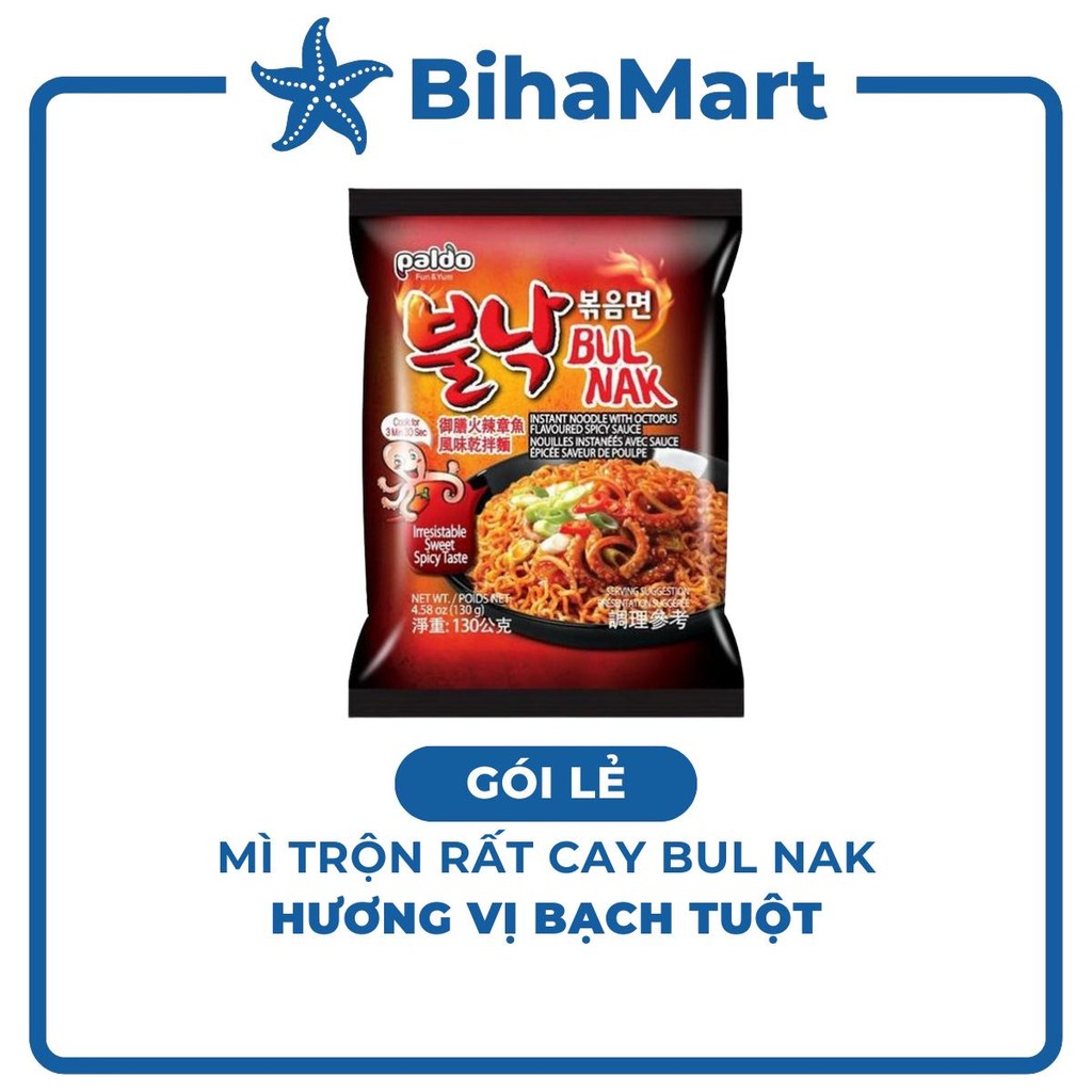 [GÓI LẺ] - PALDO - Mì trộn rất cay Bul Nak hương vị Bạch tuộc, Mì trộn ...