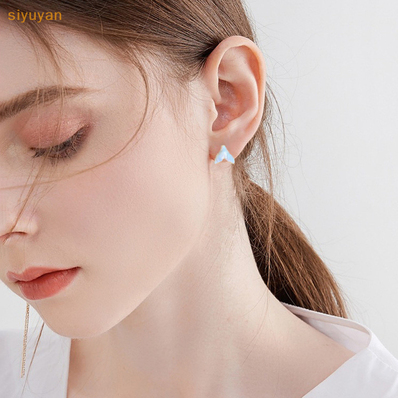 Siyuyan 1 Bộ Dễ Thương Nhiều Màu Sắc Sáng Bóng Đá Trái Tim Bông Tai Nữ Thời Trang Bé Gái Trang Sức Dự Tiệc Quà Tặng VN