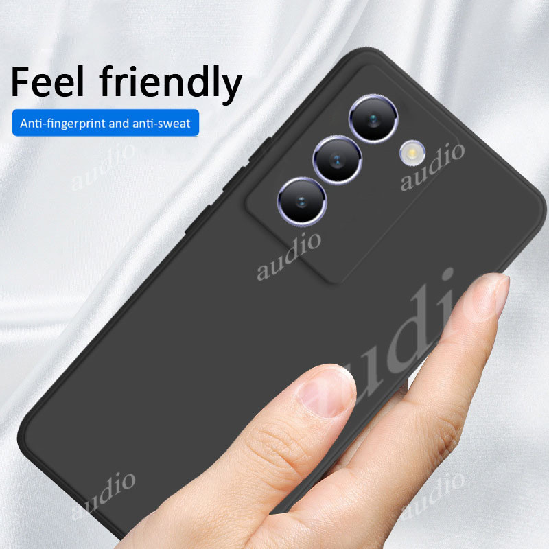 Ốp lưng silicon lỏng vuông chính hãng cho Vivo Y100 4G/5G 2024, chống sốc TPU
