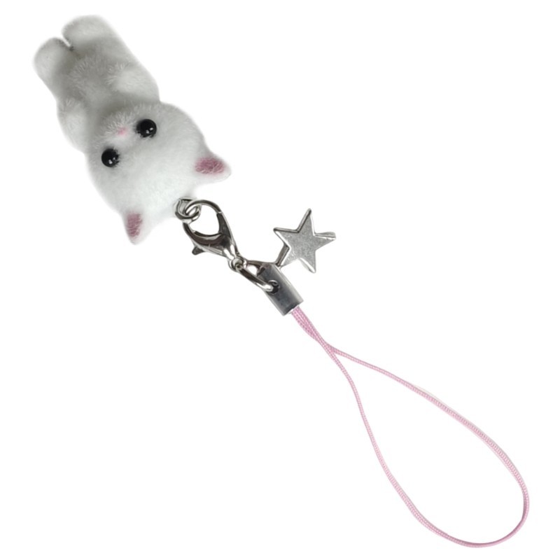 Jenniferab Điện thoại động vật Charm Móc khóa Mặt dây chuyền quyến rũ Thích hợp cho điện thoại di động và móc khóa
