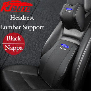 Ford Xe Cổ Tựa Đầu Gối Còn Lại Đầu Nappa Da Đệm Ô Tô Thoáng Khí Thắt Lưng Hỗ Trợ Gối Cho Xe Ford Fiesta Ranger T6 T7 T8 T9 Tập Trung Lãnh thổ Everest Ecosport Ka Focus
