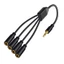 Ngôi Sao 1 Trong 3 4 5 6 Out 3 5mm Dây Aux Nam Sang Nữ Stereo Aux Bộ Chuyển Đổi Dây Chia Cáp Dây Cho Tai Nghe Speake