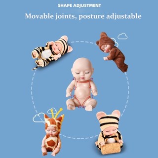 Jkdesign Ngủ Mô Phỏng Búp Bê, Quần Áo Động Vật Khớp Nhựa Di Chuyển Được Búp Bê BJD, Khớp Vui Nhộn Có Thể Di Chuyển Được Dễ Thương Trang Phục Bé Gái Quà Tặng Sinh Nhật Trẻ Em