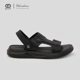 Dép Sandal Quai Hậu Nam FTT Leather Quai Da Cừu , Mặt Đế Da Microfiber Đế Siêu Nhẹ Có Đệm Cao Su