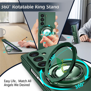 Ốp lưng có thể xoay siêu từ tính Samsung Galaxy Z Fold 6 Z Fold 5 Z Fold 4 Z Fold 3 Vỏ giữ vòng sạc không dây