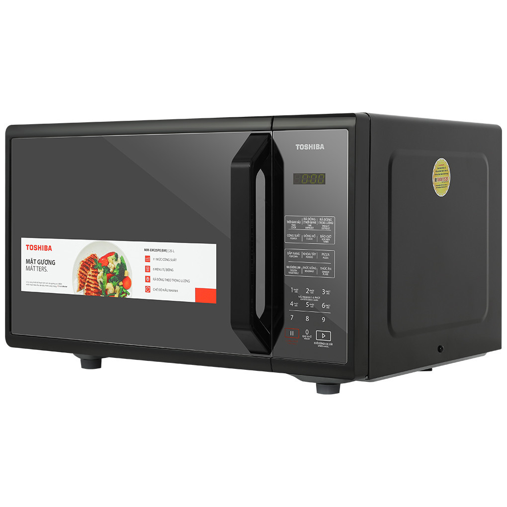 Lò vi sóng Toshiba MM-EM25PE(BM) 25 lít - Công suất 800W - Bảo hành chính hãng 12 tháng
