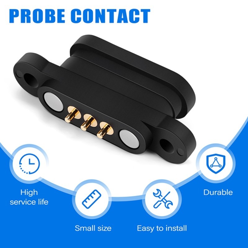 5 Cặp Đầu Nối Pin Pogo Từ Tính Tải Lò Xo 3 Vị Trí Nam Châm Sân 2.3MM Qua Lỗ Đầu Dò Nam Nữ (R F C V)