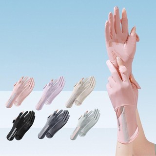 Găng Tay Chống Nắng ASDFGER, Găng Tay Chống Nắng Co Giãn Ice Silk, Găng Tay Chống Trơn Trượt Thời Trang Mỏng Giữa Dài Chống Tia UV Nữ Bé Gái