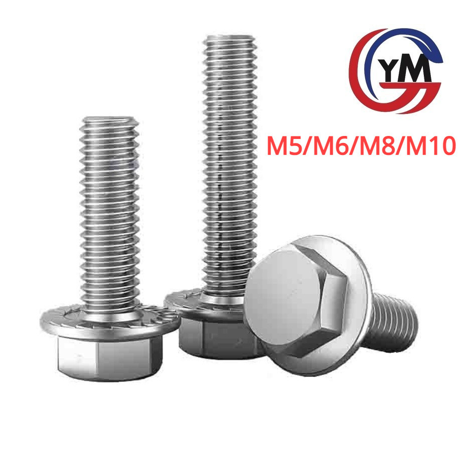 [Ymh1] M5/M6/M8/M10 Bulong liền long đền inox 316 - Ốc chống tháo ...