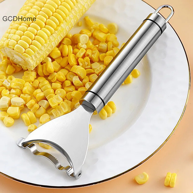 Gcdhome Dụng Cụ tách hạt ngô bằng thép không gỉ, bào ngô cầm tay cho gia đình, máy tuốt hạt ngô thủ công