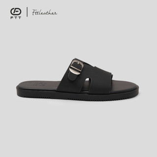Dép Da Nam Quai Ngang Felix Fttleather da microfiber phối khuy đế TPR bền, nhẹ, độ bám tốt