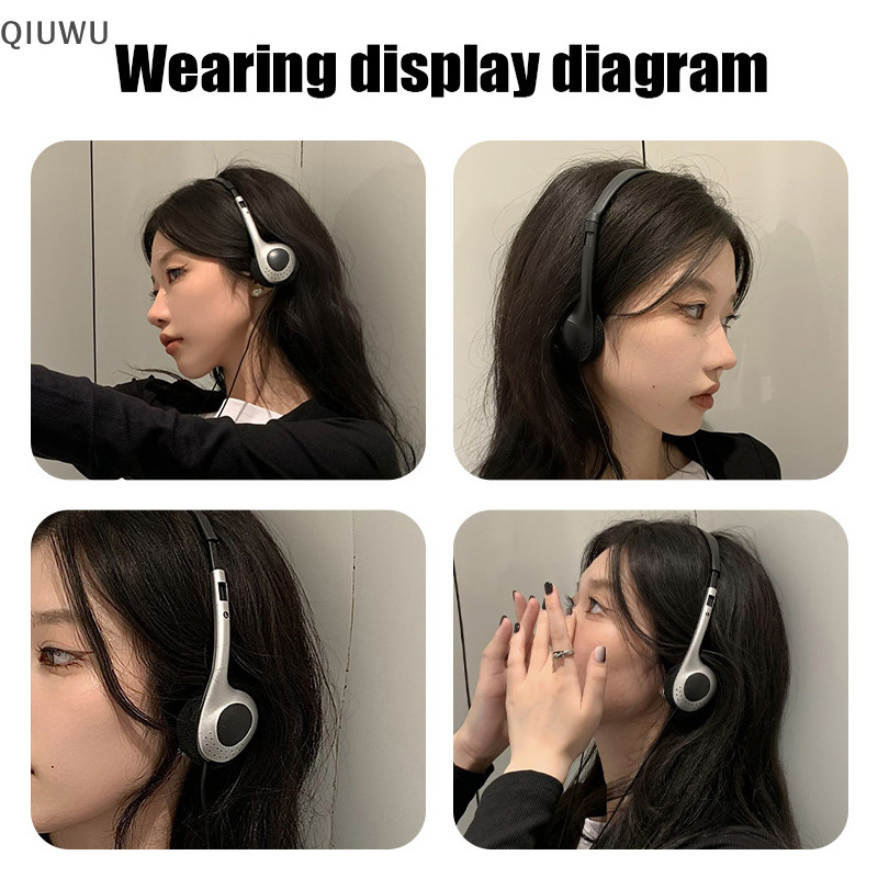 QIUWU Thời Trang Vintage Retro Cổ Điển Tai Nghe 80 Cho CD MD Walkman MP3 Shoog Pose Mẫu Tai Nghe Cho.
