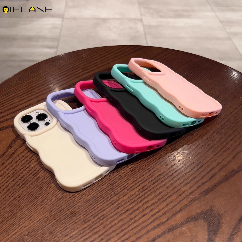 Dành Cho OPPO Reno 11 F 10 Pro 11F 11A A 8 8T 8Z 7Z 7 Lite 4G 5G Ốp Điện Thoại 3D Stereo Wave Macaron Nhiều Màu Sắc Kẹo Mờ Mờ Dễ Thương Đơn Giản Vỏ Silicon Mềm