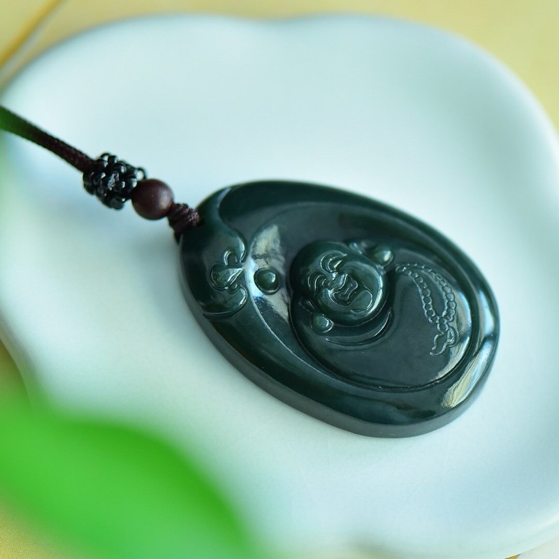 Mặt Dây Chuyền Phật Sapphire Chạm Khắc Tinh Tế - Bán Chạy