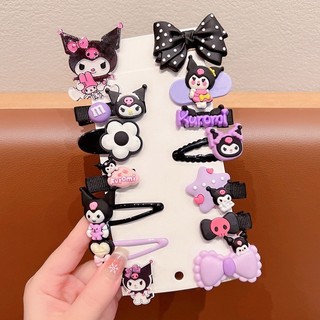 Set kẹp tóc cho bé 14 chi tiết Sanrio Kuromi siêu đáng yêu-phụ kiện tóc