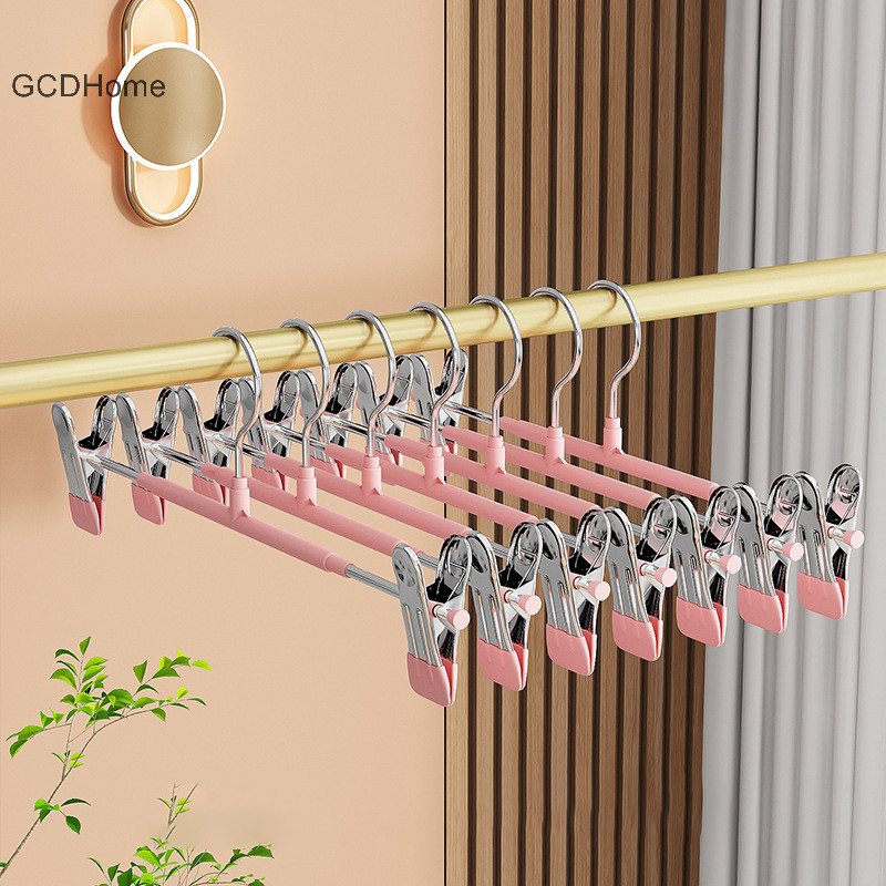 Gcdhome Móc Treo Kim Loại Chống Gió Cho Quần Áo Nhà Quần Áo Quần Áo Chống Trơn Trượt Sấy Móc Treo Với Kẹp Có Thể Điều Chỉnh Tủ Quần Áo Sắp Xếp Lưu Trữ HOT