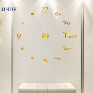 Jinhf 1Pc 3D Đồng Hồ Treo Tường Gương Dán Tường Sáng Tạo DIY Đồng Hồ Treo Tường Thiết Kế Hiện Đại Tắt Tiếng Đồng Hồ Trang Trí Nhà HOT