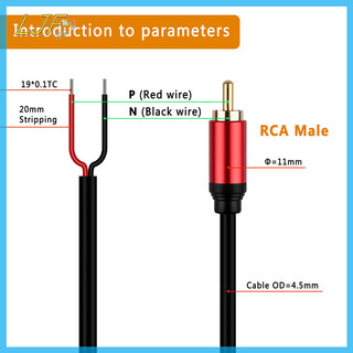 LJF Loa Dây Nam Cắm Jack Kết Nối Dây Trần Mở Đầu Cáp Đuôi Heo Cho Loa Khuếch Đại Âm Thanh Video AV Sửa Chữa VN