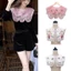Mya Vintage Cổ Hoa Có Thể Tháo Rời Thêu Hoa Cổ Giả Nữ Cổ Áo Cổ Ngựa Váy Cổ Giả