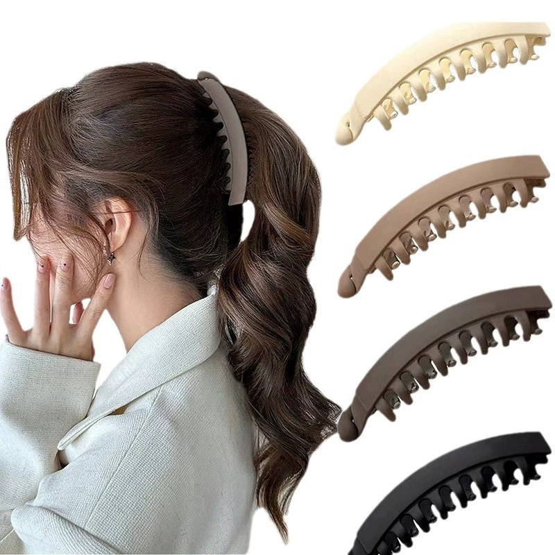 【 Yunyuan 】 Kẹp Tóc Một Dòng Retro Hàn Quốc Mới Cho Nữ Có Lưng Đầu, Kẹp Ngang Cố Định Cho Kẹp Chuối Cho Thẻ Tóc