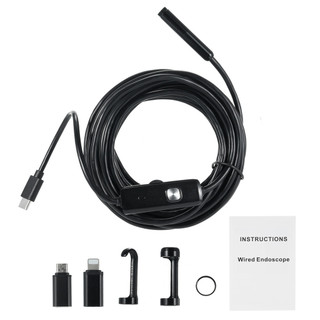 Hilivn) Camera nội soi ống kính kép có đèn cho iOS Android 1920P IP68 Camera kiểm tra chống nước 16,5FT Camera rắn bán kỹ thuật số 8 + 1 Đèn LED có thể điều chỉnh