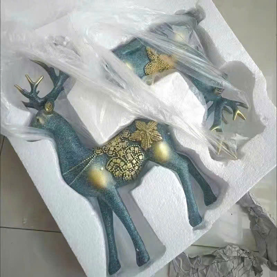 Cặp Tượng Hươu Decor Tài Lộc Cao 30cm - Tượng Hươu May Mắn Trang Trí Nhà Cửa