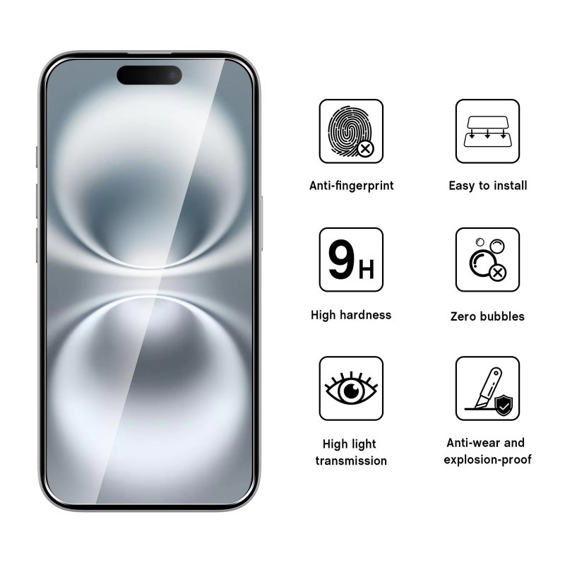 Chất Lượng Cao Mặt Trước Mặt Sau HD Trong Suốt Kính Cường Lực Cho iPhone Xs Max XR X SE 2020 2022 8 7 6 6S Plus Bảo Vệ Màn Hình Điện Thoại Cho iPhone 16 15 14 13 12 11 Pro Max Plus Mini 16e