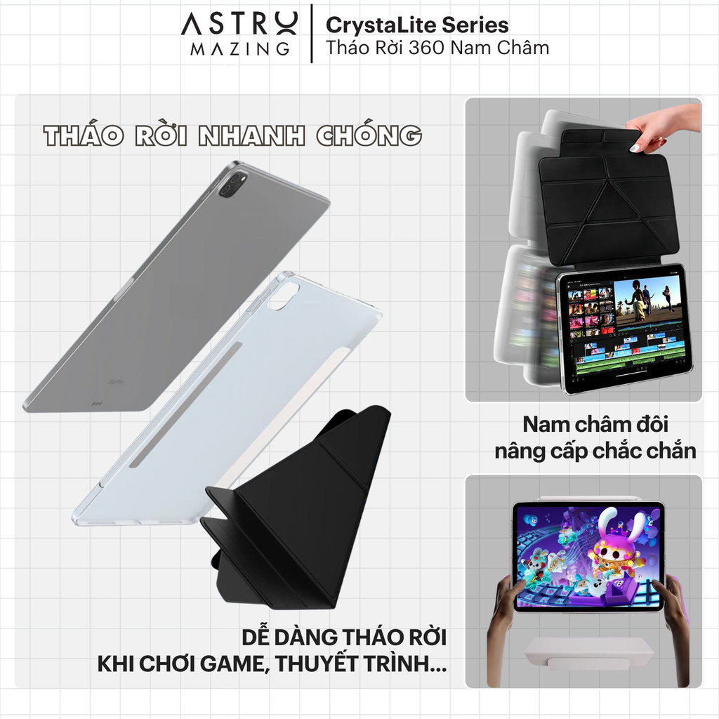 Ảnh Bao da iPad CrystaLite AstroMazing - Case cho iPad Pro Air 4 5 6 Pro 11 2