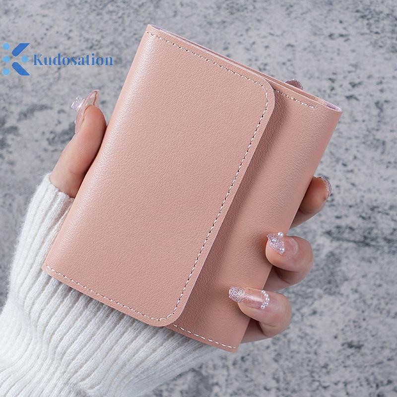 Kudosation Ba Gấp Kẹp Ngắn Ví Nữ Ví Ngắn Nhiều Thẻ Túi Túi Thời Trang Nữ Ví Thẻ Tín Dụng Nữ Ví Đựng Tiền Xu