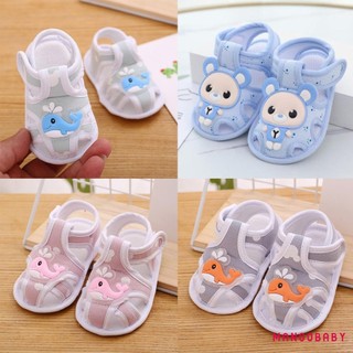 Mg-baby Bé Gái Bé Trai Sandal Hoạt Hình Gấu Cá Heo Linh Hoạt Chống Trơn Trượt Mùa Hè Giày Tập Đi Cho Thường Ngày